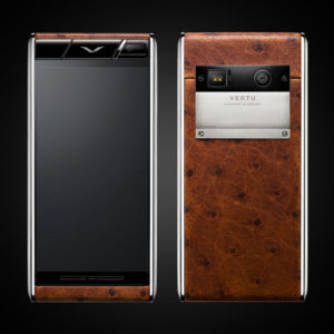 VERTU CŨ ASTER COGNAC OSTRICH